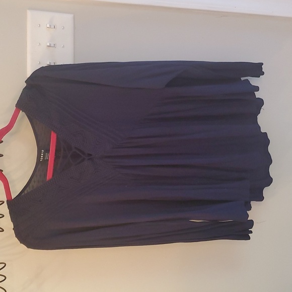 torrid Tops - Torrid navy boho style blouse plus size 2